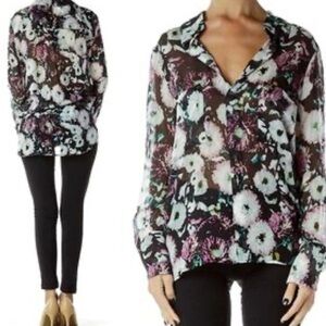 BCBG floral blouse